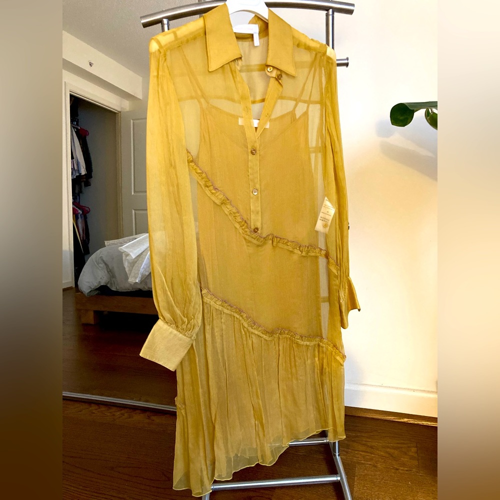 See by Chloé mustard summer dress